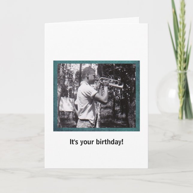 Tarjeta de cumpleaños de foto de época (Anverso)
