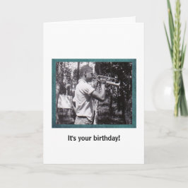 Tarjeta de cumpleaños de foto de época