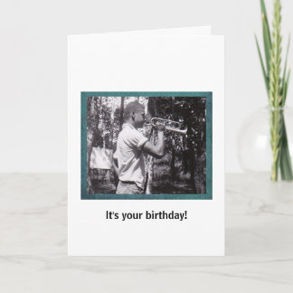 Tarjeta de cumpleaños de foto de época