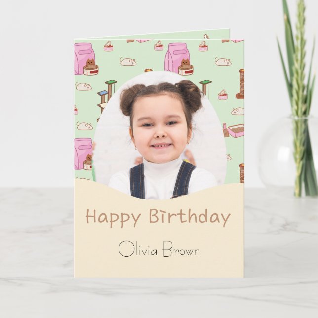 Tarjeta de cumpleaños de foto de esos niños de la  (Anverso)