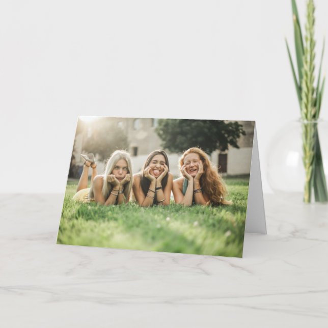 Tarjeta de cumpleaños de foto de personalizado (Anverso)