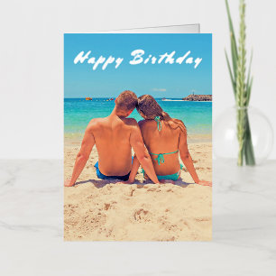 Tarjeta de cumpleaños de foto de personalizado con
