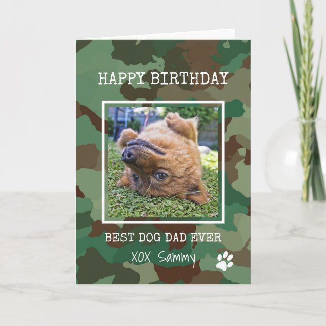 Tarjeta de cumpleaños de foto del mejor perro del  (Anverso)