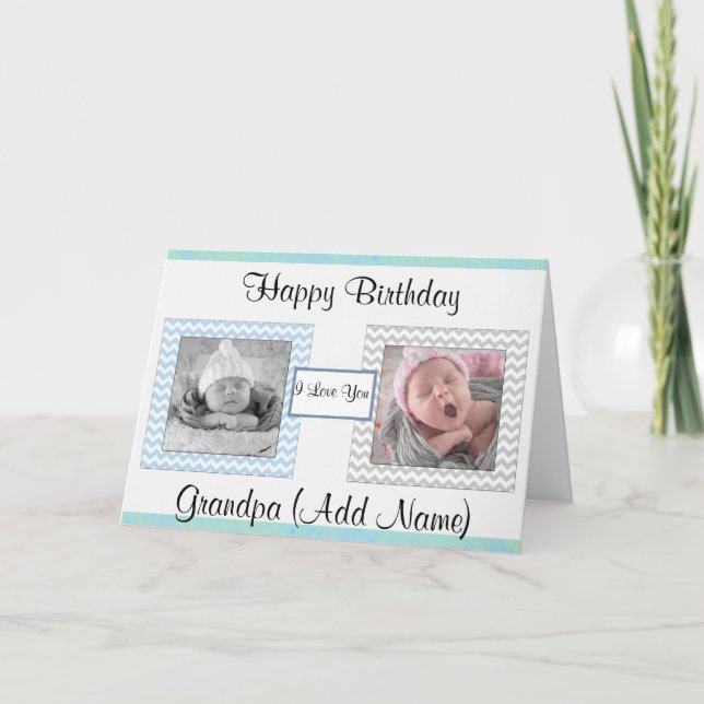 Tarjeta de cumpleaños de foto "Feliz cumpleaños ab (Anverso)