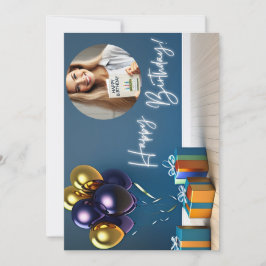 Tarjeta de cumpleaños de foto personalizada - glob