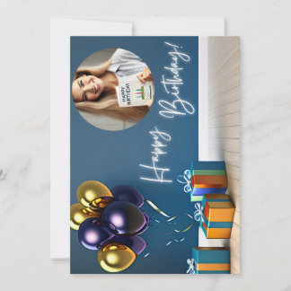 Tarjeta de cumpleaños de foto personalizada - glob