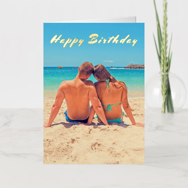 Tarjeta de cumpleaños de foto personalizado Tus fo (Anverso)