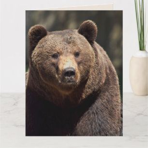 TARJETA DE CUMPLEAÑOS DE FOTOGRAFÍA DE OSO GRIZZLY