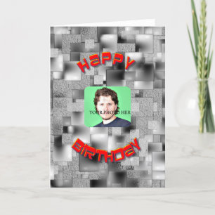 Tarjeta de cumpleaños de fotos abstractas de arte