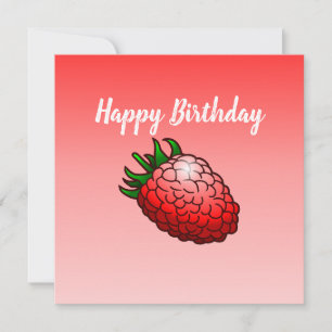 Tarjeta de cumpleaños de frambuesa