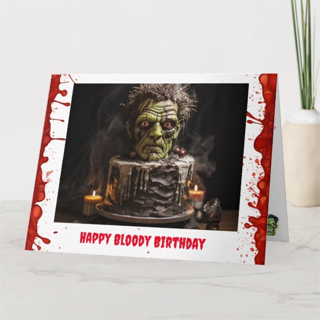 Tarjeta de cumpleaños de Frankenstein (Anverso)
