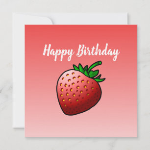 Tarjeta de cumpleaños de fresa