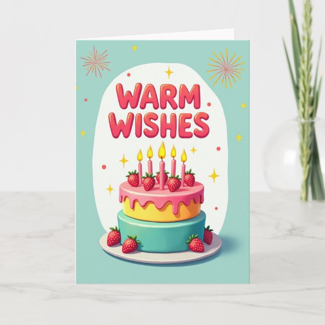 Tarjeta de cumpleaños de fresa dulce (Anverso)