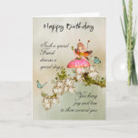 Tarjeta de cumpleaños de Friend Fairy con Blossom<br><div class="desc">Tarjeta de cumpleaños de Friend Fairy con Blossom</div>