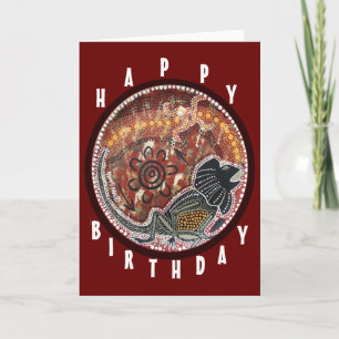 Tarjeta de cumpleaños de Frill Neck Lizard Dreamin