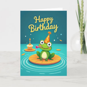 Tarjeta de cumpleaños de Froggy