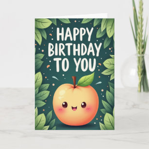 Tarjeta de cumpleaños de fruta alegre