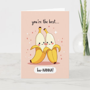 Tarjeta de cumpleaños de fruta pelada dulce