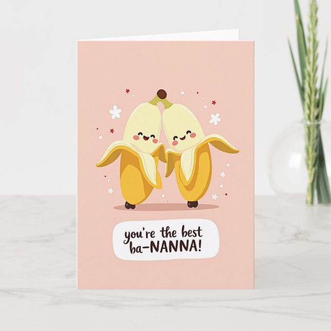 Tarjeta de cumpleaños de fruta sonriente (Anverso)