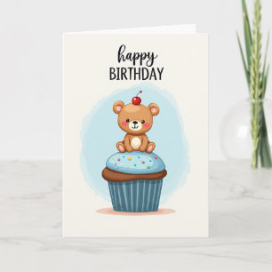 Tarjeta de cumpleaños de frutas festivas