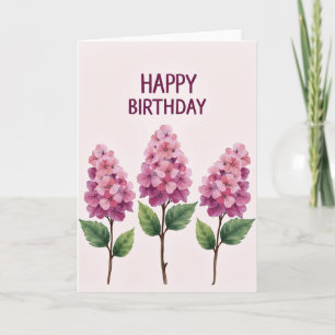 Tarjeta de cumpleaños de fucsia vibrante