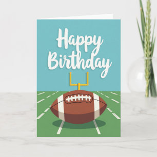Tarjeta de cumpleaños de fútbol americano