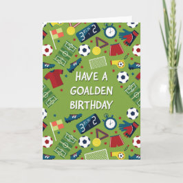Tarjeta de cumpleaños de fútbol para niños