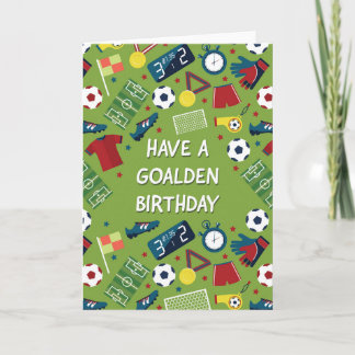 Tarjeta de cumpleaños de fútbol para niños