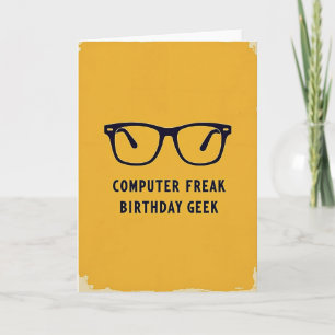 Tarjeta de cumpleaños de gafas de geek
