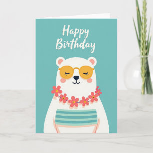 Tarjeta de cumpleaños de gafas de sol soñadoras