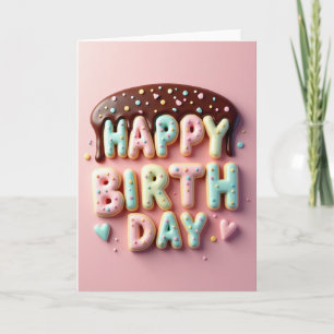 Tarjeta de cumpleaños de galleta