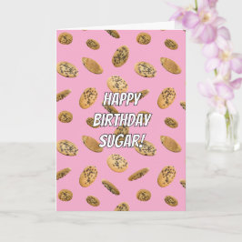 Tarjeta de cumpleaños de galleta de chocolate con 