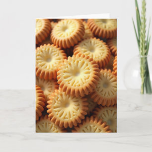 Tarjeta de cumpleaños de galleta dorada