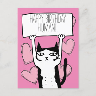 Tarjeta de cumpleaños de gato