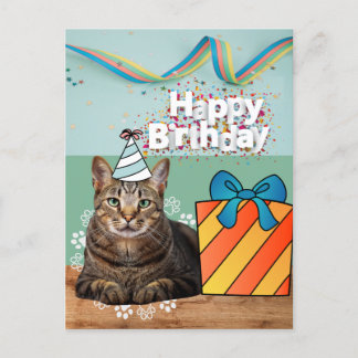 Tarjeta de cumpleaños de gato