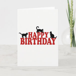 Tarjeta de cumpleaños de gato atrevido