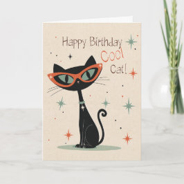Tarjeta de cumpleaños de gato genial | Cumpleaños