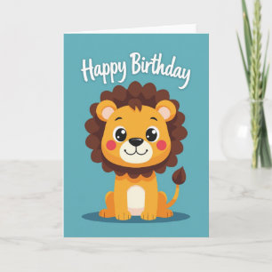 Tarjeta de cumpleaños de gato grande dulce