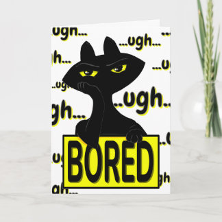 Tarjeta de cumpleaños de gato negro sarcástico Bad