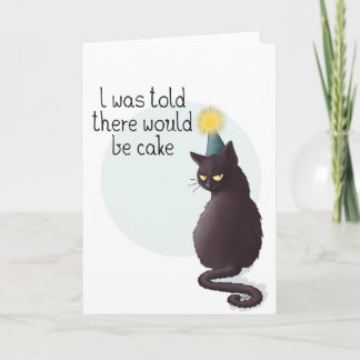 Tarjeta de cumpleaños de gato para pasteles