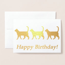 Tarjeta de cumpleaños de gatos de regalo