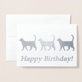 Tarjeta de cumpleaños de gatos de regalo