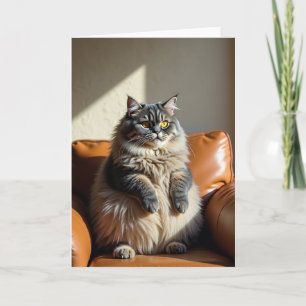 Tarjeta de cumpleaños de gatos iluminados por el s