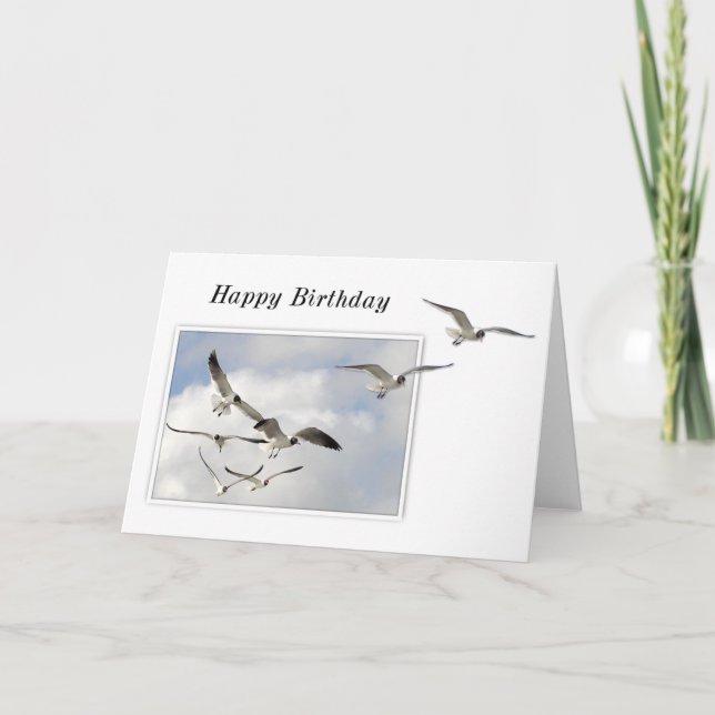 Tarjeta de cumpleaños de Gaviotas (Anverso)