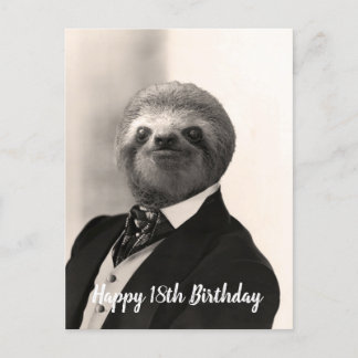 Tarjeta de cumpleaños de Gentleman Sloth