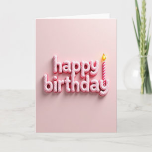 Tarjeta de cumpleaños de gingham dulce
