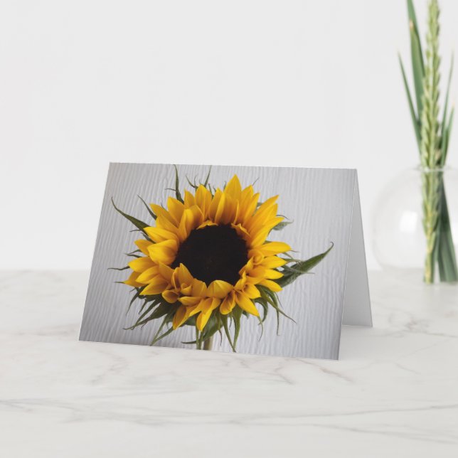 Tarjeta de cumpleaños de girasol (Anverso)