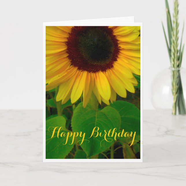 Tarjeta de cumpleaños de girasol (Anverso)