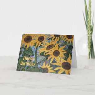 Tarjeta de cumpleaños de girasol