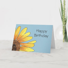 Tarjeta de cumpleaños de girasol